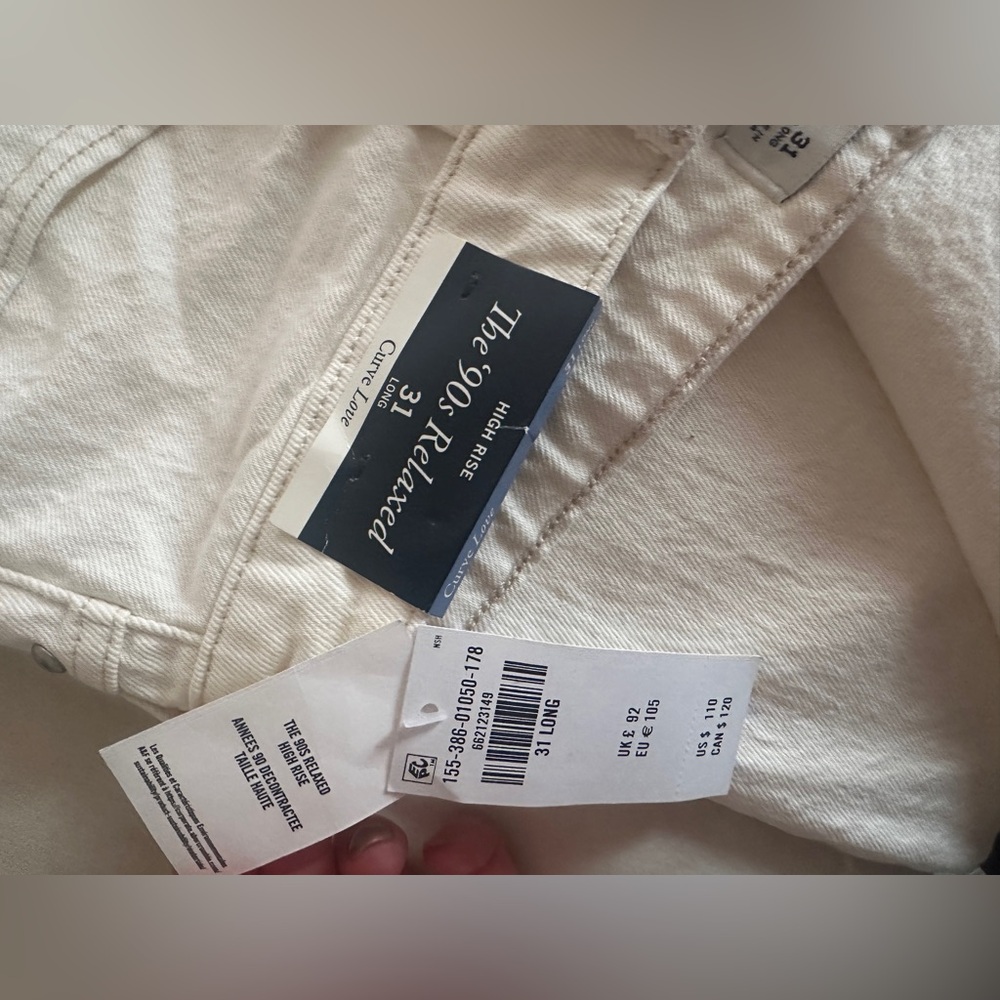 ABERCROMBIE Curve Love 31L Beaded Denim Pants